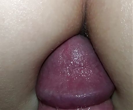Close-up anal with a hairy ass
