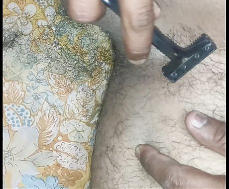 Indian Wife Squirting and Man shaving Hairy Cock