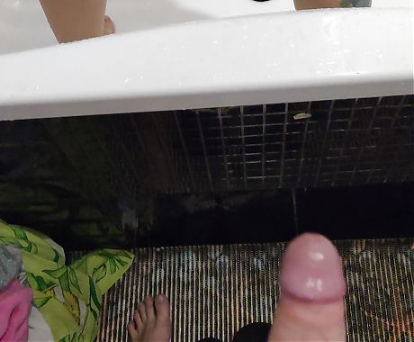 I found pretty girl in the shower and she makes her dress and white panties all wet 4K and I put my cock inside of her