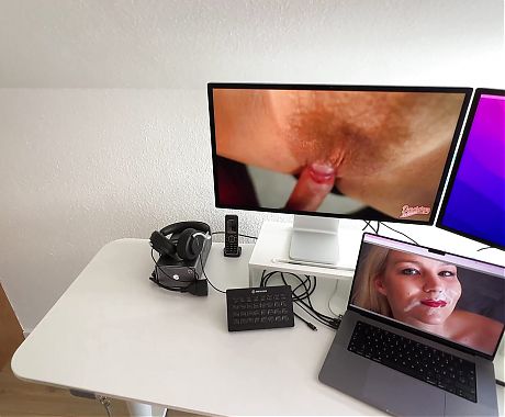 Cunt and cock squirt while we watch my fuck video with a stranger